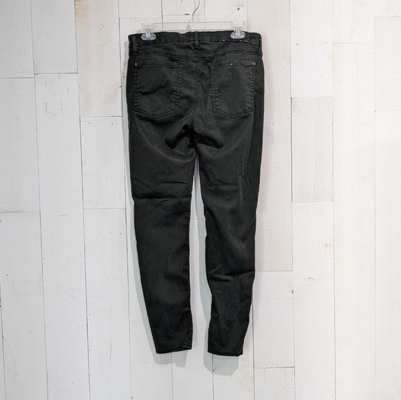 7 for All Mankind Blair Dark Green Soft Brushed Cotton Super Skinnies - Picture 6 of 14